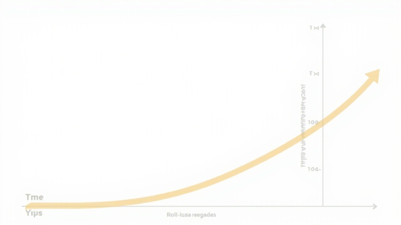 Compound growth chart showing exponential curve from day 1 to day 365 — the difference between 1% improvement and 1% decline compounds dramatically over 12 months