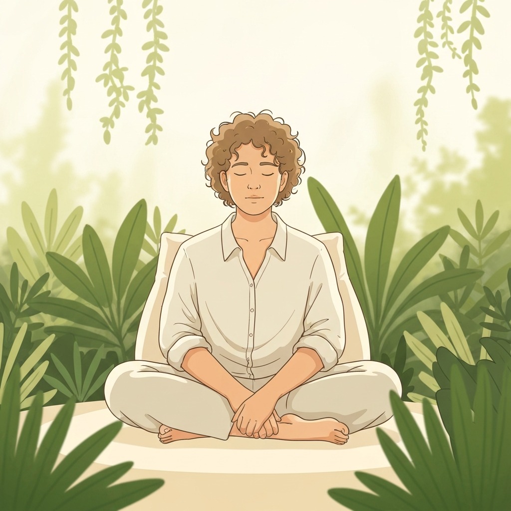 Person in a calm therapy setting discussing behavior patterns with a counselor