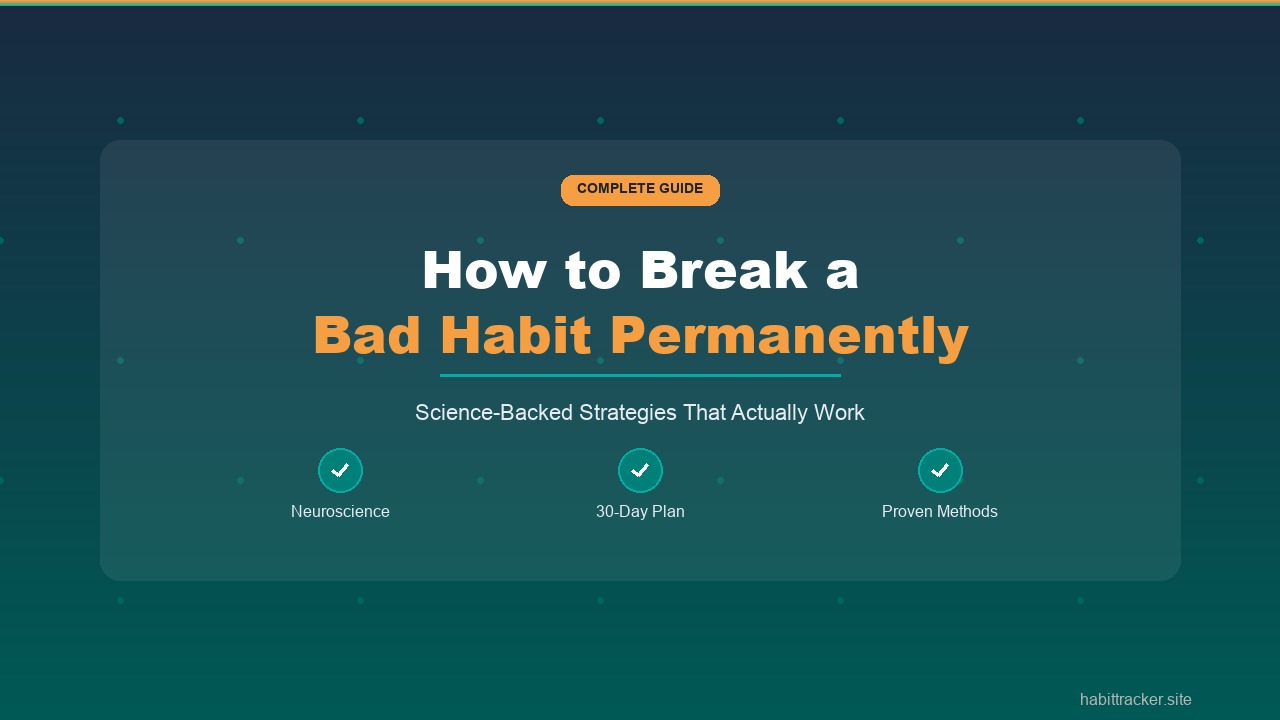 How to break a bad habit permanently — science-backed guide