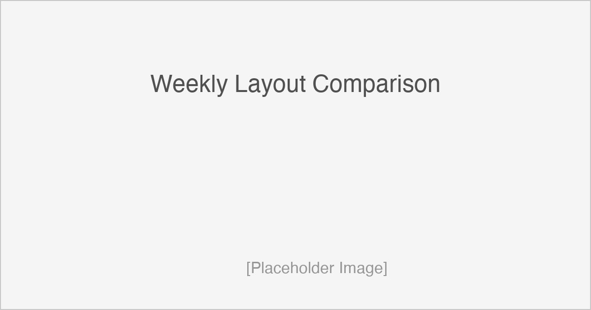 Weekly layout with target column