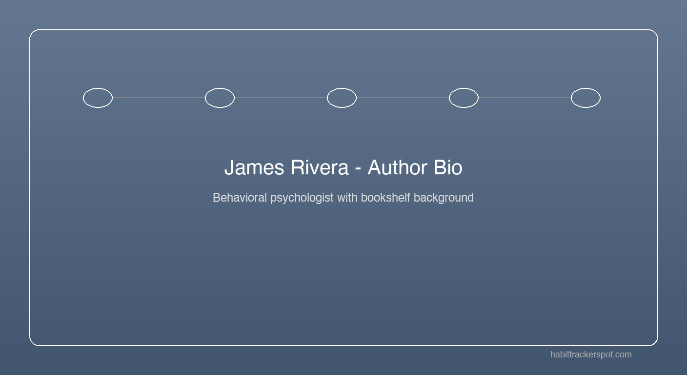 Author headshot of James Rivera in a professional but approachable setting, bookshelf with behavioral science books visible in the background